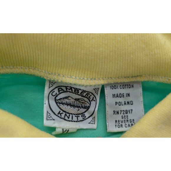 Camberly Knits Vintage 80s 90s Men's Shirt Size XL Green Yellow Collared - Picture 6 of 12